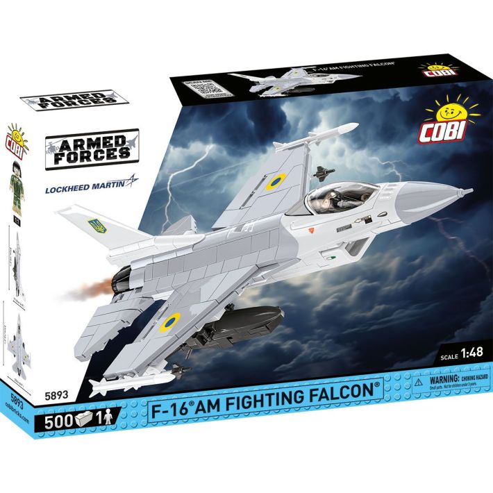 COBI-5893 F-16 AM Fighting Falcon – Maquette à Construire En Briques – Avion De Chasse Militaire – Dès 7 Ans – Collection Armed Forces